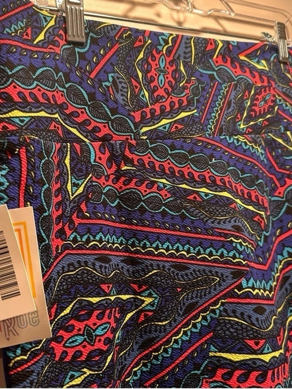 Abstract Print Pencil Skirt - Multicolor